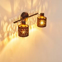 Hofstein Liared Wandleuchte Schwarz, 2-flammig -Wandleuchten Verkaufsgeschäft liared wandleuchte h3161692 do1 9