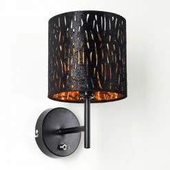 Hofstein Liared Wandleuchte Schwarz-Gold, 1-flammig -Wandleuchten Verkaufsgeschäft liared wandleuchte h3277775 do1 4