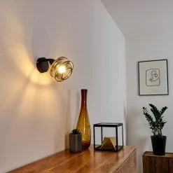 Hofstein Limassol Wandleuchte Schwarz, 1-flammig -Wandleuchten Verkaufsgeschäft limassol wandleuchte h3332511 6