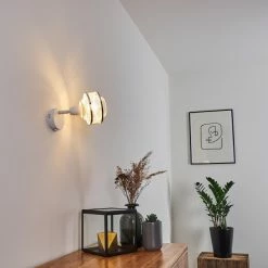 Hofstein Limassol Wandleuchte Chrom, Weiß, 1-flammig -Wandleuchten Verkaufsgeschäft limassol wandleuchte h3332597 6