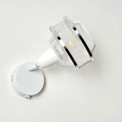 Hofstein Limassol Wandleuchte Chrom, Weiß, 1-flammig -Wandleuchten Verkaufsgeschäft limassol wandleuchte h3332597 8