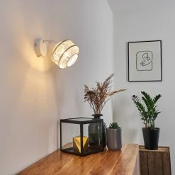 Hofstein Limassol Wandleuchte Chrom, Weiß, 1-flammig -Wandleuchten Verkaufsgeschäft limassol wandleuchte h3332597 9