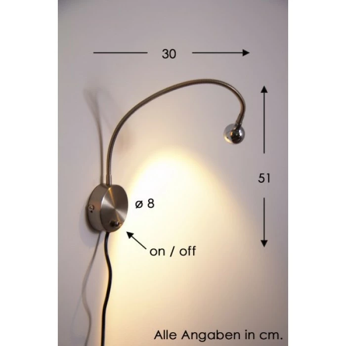 Hofstein Lina Wandleuchte LED Chrom, 1-flammig 2 Hofstein Lina Wandleuchte LED Chrom, 1-flammig – Bild 2
