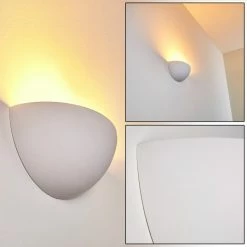 Hofstein Linares Wandleuchte Weiß, 1-flammig