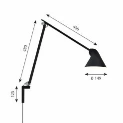 Louis Poulsen NJP Wandleuchte LED Schwarz, 1-flammig -Wandleuchten Verkaufsgeschäft louis poulsen njp wandleuchte 5743163225 2