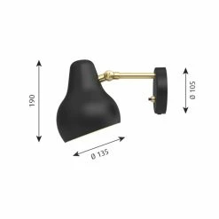 Louis Poulsen VL38 Wandleuchte LED Schwarz, 1-flammig -Wandleuchten Verkaufsgeschäft louis poulsen vl38 wandleuchte 5743163393 2