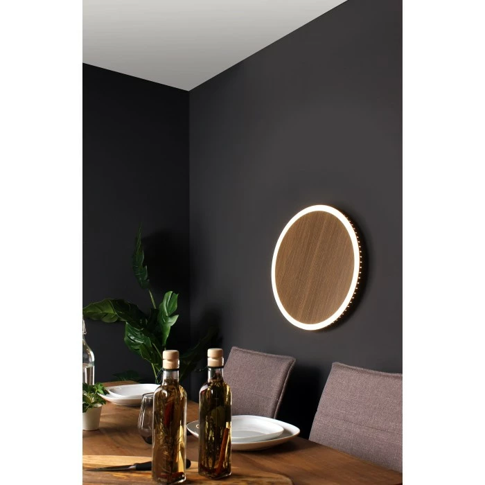 Luce Design MOON Wandleuchte LED Schwarz, Braun, Holzoptik, 1-flammig 1 Luce Design MOON Wandleuchte LED Schwarz, Braun, Holzoptik, 1-flammig