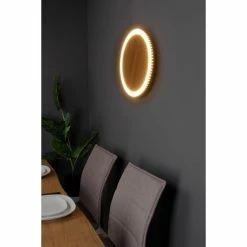Luce Design MOON Wandleuchte LED Schwarz, Braun, Holzoptik, 1-flammig -Wandleuchten Verkaufsgeschäft luce design moon wandleuchte 9053 m wo 3