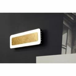 Luce Design Solaris Wandleuchte LED Weiß, Schwarz-Gold, 1-flammig