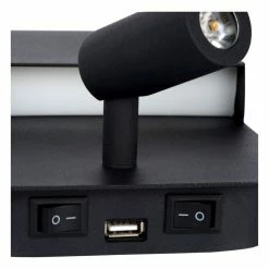 Lucide BOXER Wandleuchte LED Schwarz, 2-flammig -Wandleuchten Verkaufsgeschäft lucide boxer wandleuchte 79200 08 30 5