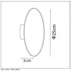 Lucide EKLYPS LED Wandleuchte Weiß, 1-flammig -Wandleuchten Verkaufsgeschäft lucide eklyps led wandleuchte 46201 08 31 6