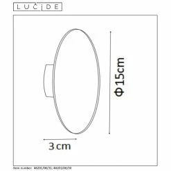 Lucide EKLYPS Wandleuchte LED Schwarz, 1-flammig -Wandleuchten Verkaufsgeschäft lucide eklyps wandleuchte 46201 06 30 3