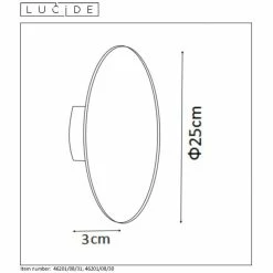 Lucide EKLYPS Wandleuchte LED Schwarz, 1-flammig -Wandleuchten Verkaufsgeschäft lucide eklyps wandleuchte 46201 08 30 3