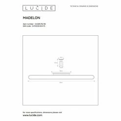 Lucide MADELON Wandleuchte LED Schwarz, 1-flammig -Wandleuchten Verkaufsgeschäft lucide madelon wandleuchte 04209 18 30 3