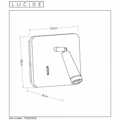 Lucide OREGON Wandspot LED Schwarz, 1-flammig -Wandleuchten Verkaufsgeschäft lucide oregon wandspot 77282 03 30 6