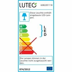 Lutec Lampen Lutec Rola Wandleuchte LED Anthrazit, 1-flammig -Wandleuchten Verkaufsgeschäft lutec rola wandleuchte 6382201118 2