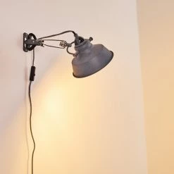 Hofstein Luven Wandleuchte Grau, 1-flammig -Wandleuchten Verkaufsgeschäft luven wandleuchte h3288559 do1 3