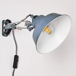 Hofstein Luven Wandleuchte Grau, 1-flammig -Wandleuchten Verkaufsgeschäft luven wandleuchte h3288559 do1 8