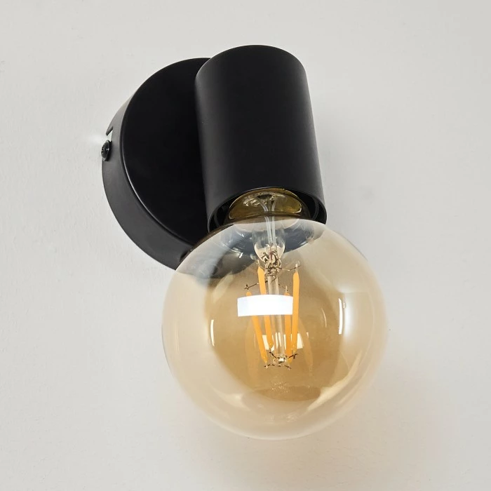 Hofstein Maidford Wandleuchte Schwarz, 1-flammig 16 Hofstein Maidford Wandleuchte Schwarz, 1-flammig – Bild 16