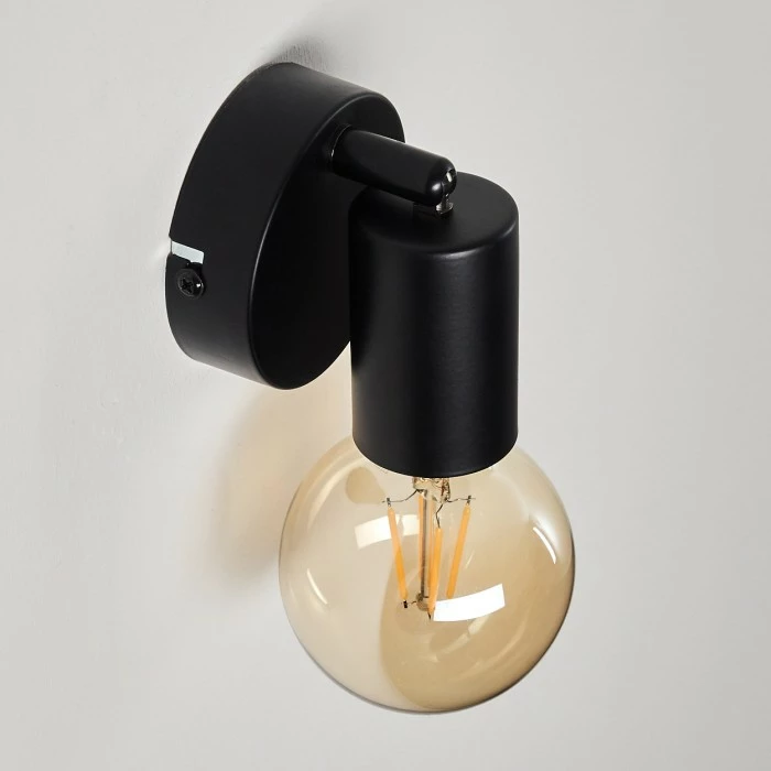 Hofstein Maidford Wandleuchte Schwarz, 1-flammig 9 Hofstein Maidford Wandleuchte Schwarz, 1-flammig – Bild 9