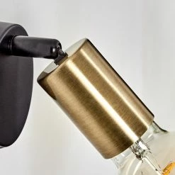 Hofstein Maidford Wandleuchte Messing, Schwarz, 1-flammig -Wandleuchten Verkaufsgeschäft maidford wandleuchte h3388112 2