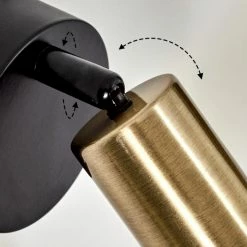 Hofstein Maidford Wandleuchte Messing, Schwarz, 1-flammig -Wandleuchten Verkaufsgeschäft maidford wandleuchte h3388112 5