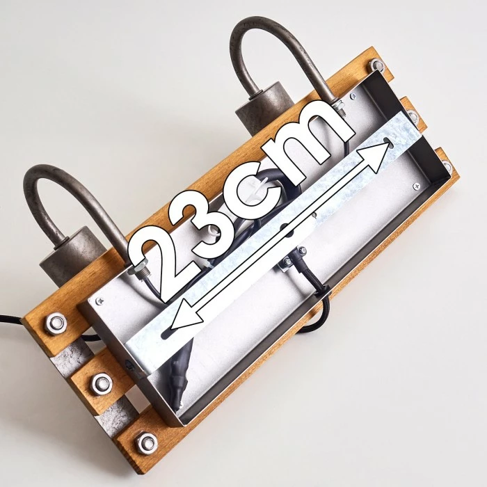 Hofstein Mallard Wandleuchte Silber, Holz hell, 2-flammig 18 Hofstein Mallard Wandleuchte Silber, Holz hell, 2-flammig – Bild 18