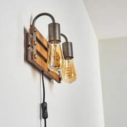 Hofstein Mallard Wandleuchte Silber, Holz hell, 2-flammig 22 Hofstein Mallard Wandleuchte Silber, Holz hell, 2-flammig -Wandleuchten Verkaufsgeschäft mallard wandleuchte h3364321 4