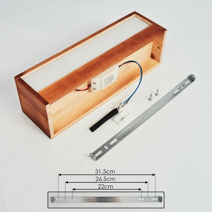 Hofstein Marmorera Wandleuchte LED Weiß, Naturfarben, 1-flammig 5 Hofstein Marmorera Wandleuchte LED Weiß, Naturfarben, 1-flammig – Bild 5