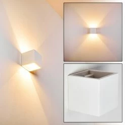 Hofstein Mazara Wandleuchte Weiß, 1-flammig