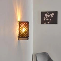 Hofstein Meldal Wandleuchte Silber, 1-flammig -Wandleuchten Verkaufsgeschäft meldal wandleuchte h3331095 4