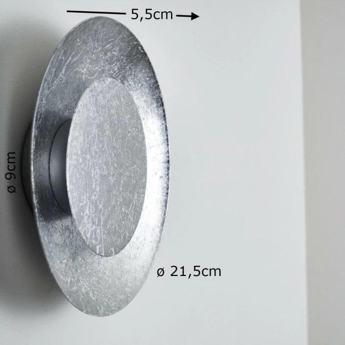 Hofstein Merlo Wandleuchte LED Silber, 1-flammig 2 Hofstein Merlo Wandleuchte LED Silber, 1-flammig – Bild 2