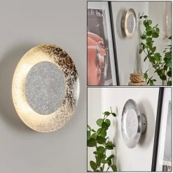 Hofstein Merlo Wandleuchte LED Silber, 1-flammig