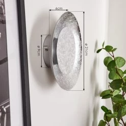 Hofstein Merlo Wandleuchte LED Silber, 1-flammig -Wandleuchten Verkaufsgeschäft merlo wandleuchte h3460061 3