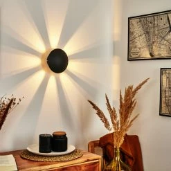 Hofstein Mezia Wandleuchte LED Schwarz, 1-flammig -Wandleuchten Verkaufsgeschäft mezia wandleuchte h3433096 10