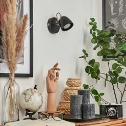 Hofstein Moesdorf Wandleuchte LED Nickel-Matt, Schwarz, 1-flammig -Wandleuchten Verkaufsgeschäft moesdorf wandleuchte h3610596 11