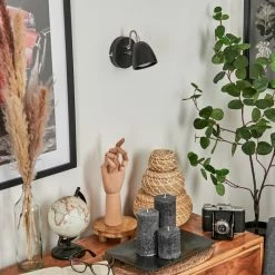 Hofstein Moesdorf Wandleuchte LED Nickel-Matt, Schwarz, 1-flammig -Wandleuchten Verkaufsgeschäft moesdorf wandleuchte h3610596 9