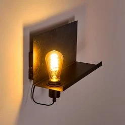 Hofstein Moheda Wandleuchte Schwarz, Rostfarben, 1-flammig -Wandleuchten Verkaufsgeschäft moheda wandleuchte h3318058 11