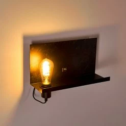 Hofstein Moheda Wandleuchte Schwarz, Rostfarben, 1-flammig -Wandleuchten Verkaufsgeschäft moheda wandleuchte h3318058 14