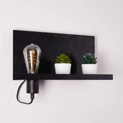 Hofstein Moheda Wandleuchte Schwarz, Rostfarben, 1-flammig -Wandleuchten Verkaufsgeschäft moheda wandleuchte h3318058 18