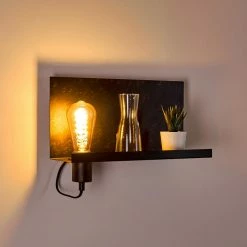 Hofstein Moheda Wandleuchte Schwarz, Rostfarben, 1-flammig -Wandleuchten Verkaufsgeschäft moheda wandleuchte h3318058 2