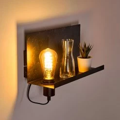 Hofstein Moheda Wandleuchte Schwarz, Rostfarben, 1-flammig -Wandleuchten Verkaufsgeschäft moheda wandleuchte h3318058 20