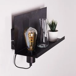 Hofstein Moheda Wandleuchte Schwarz, Rostfarben, 1-flammig -Wandleuchten Verkaufsgeschäft moheda wandleuchte h3318058 22