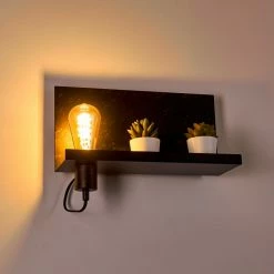 Hofstein Moheda Wandleuchte Schwarz, Rostfarben, 1-flammig -Wandleuchten Verkaufsgeschäft moheda wandleuchte h3318058 23