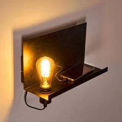 Hofstein Moheda Wandleuchte Schwarz, Rostfarben, 1-flammig -Wandleuchten Verkaufsgeschäft moheda wandleuchte h3318058 3