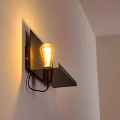 Hofstein Moheda Wandleuchte Schwarz, Rostfarben, 1-flammig -Wandleuchten Verkaufsgeschäft moheda wandleuchte h3318058 6