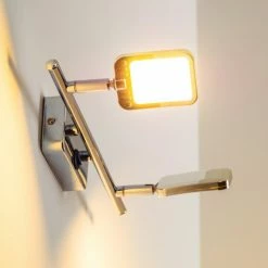 Hofstein Moosonee Wandleuchte LED Chrom, 2-flammig