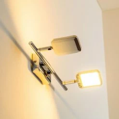 Hofstein Moosonee Wandleuchte LED Chrom, 2-flammig -Wandleuchten Verkaufsgeschäft moosonee wandleuchte h3009635 3