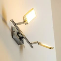 Hofstein Moosonee Wandleuchte LED Chrom, 2-flammig -Wandleuchten Verkaufsgeschäft moosonee wandleuchte h3009635 4