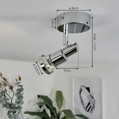 Hofstein Morges Deckenleuchte LED Chrom, 1-flammig 13 Hofstein Morges Deckenleuchte LED Chrom, 1-flammig -Wandleuchten Verkaufsgeschäft morges deckenleuchte h3458600 3